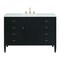 James Martin Vanities 48'' Vanity, Carbon Oak w/ 3 CM Arctic Fall Solid Surface Top 485-V48-CBO-3AF - alternate 1